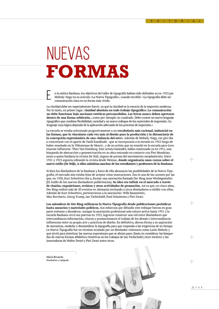 Tipografía en publicaciones periódicas